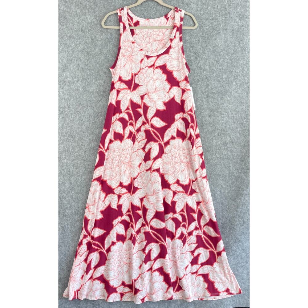 Soft Surroundings Santiago Song Dress Womens Medium Floral Tropical Resort NEW